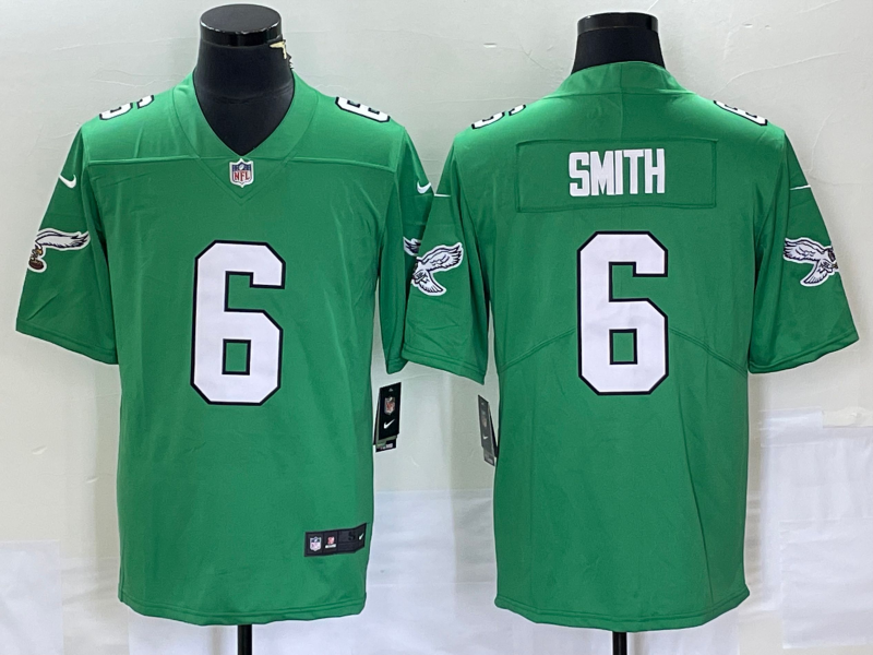 Philadelphia Eagles #6 DeVonta Smith Green Stitched Football Jersey